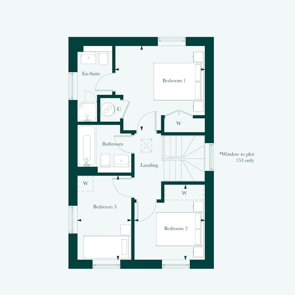 First floor plan of the Ashdown at Welborne by Thakeham