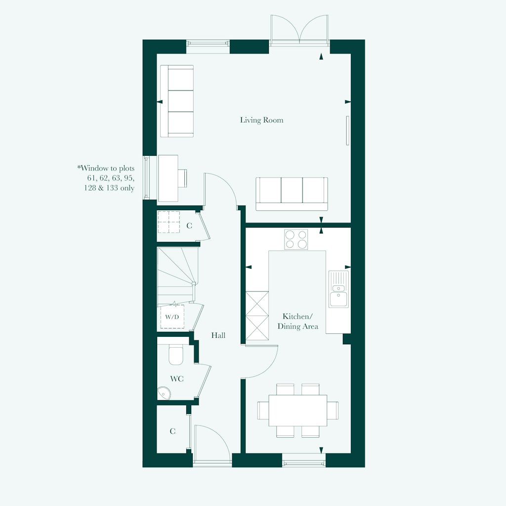 Ground floor plan of the Chatsworth at Welborne by Thakeham