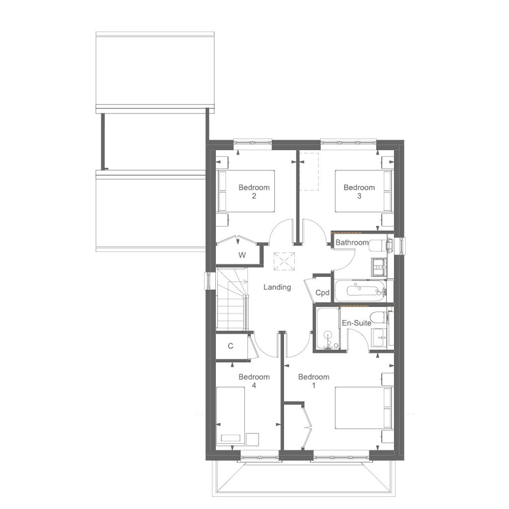 First floor plan of the Bletchingley at Manorwood by Thakeham