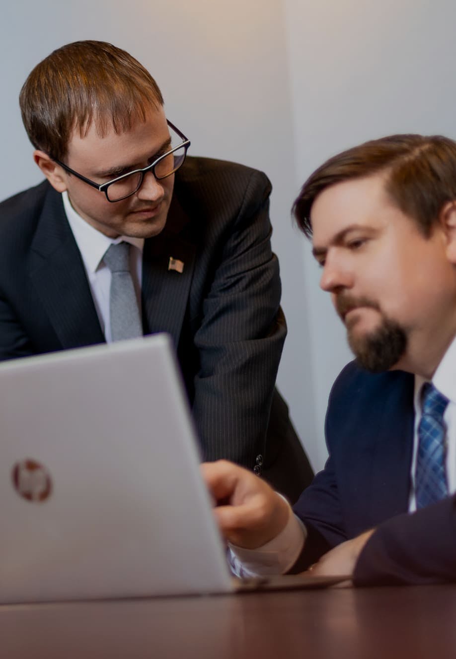Mike Vespa and Christopher Nelson working together