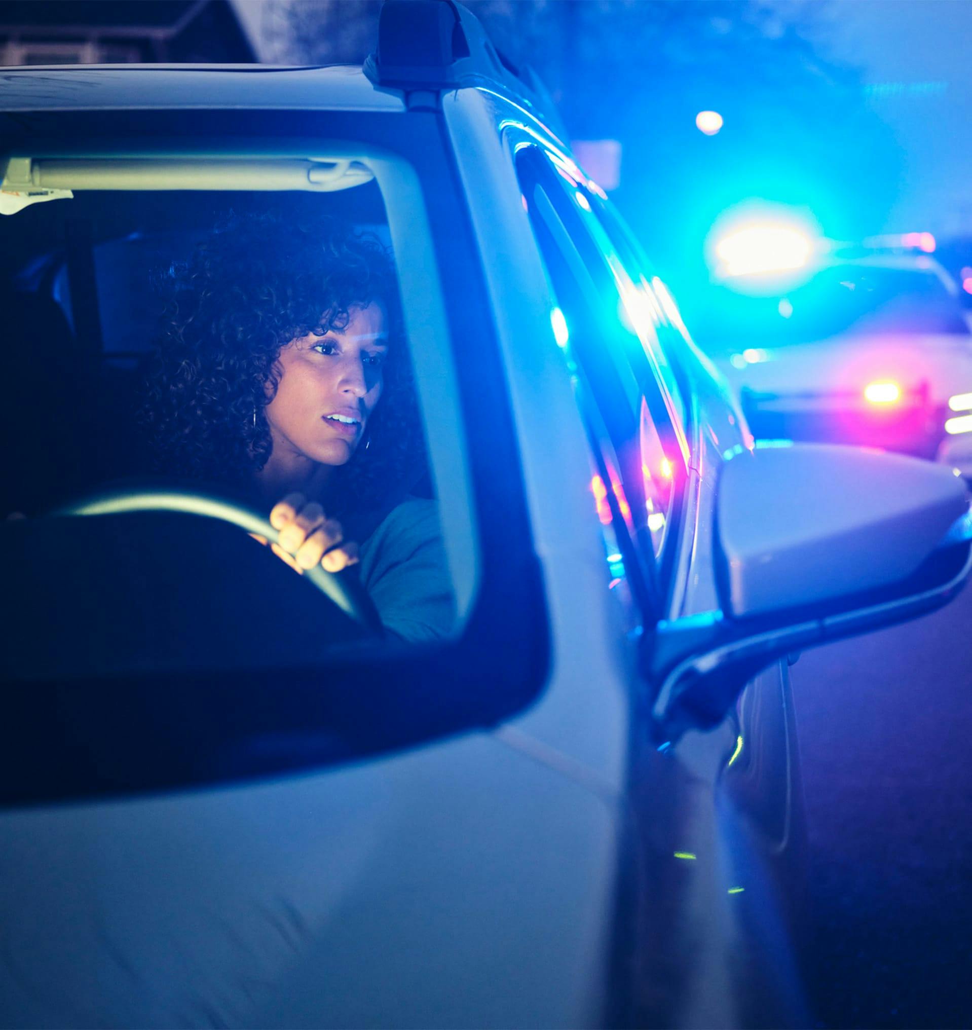 Woman Being Pulled Over