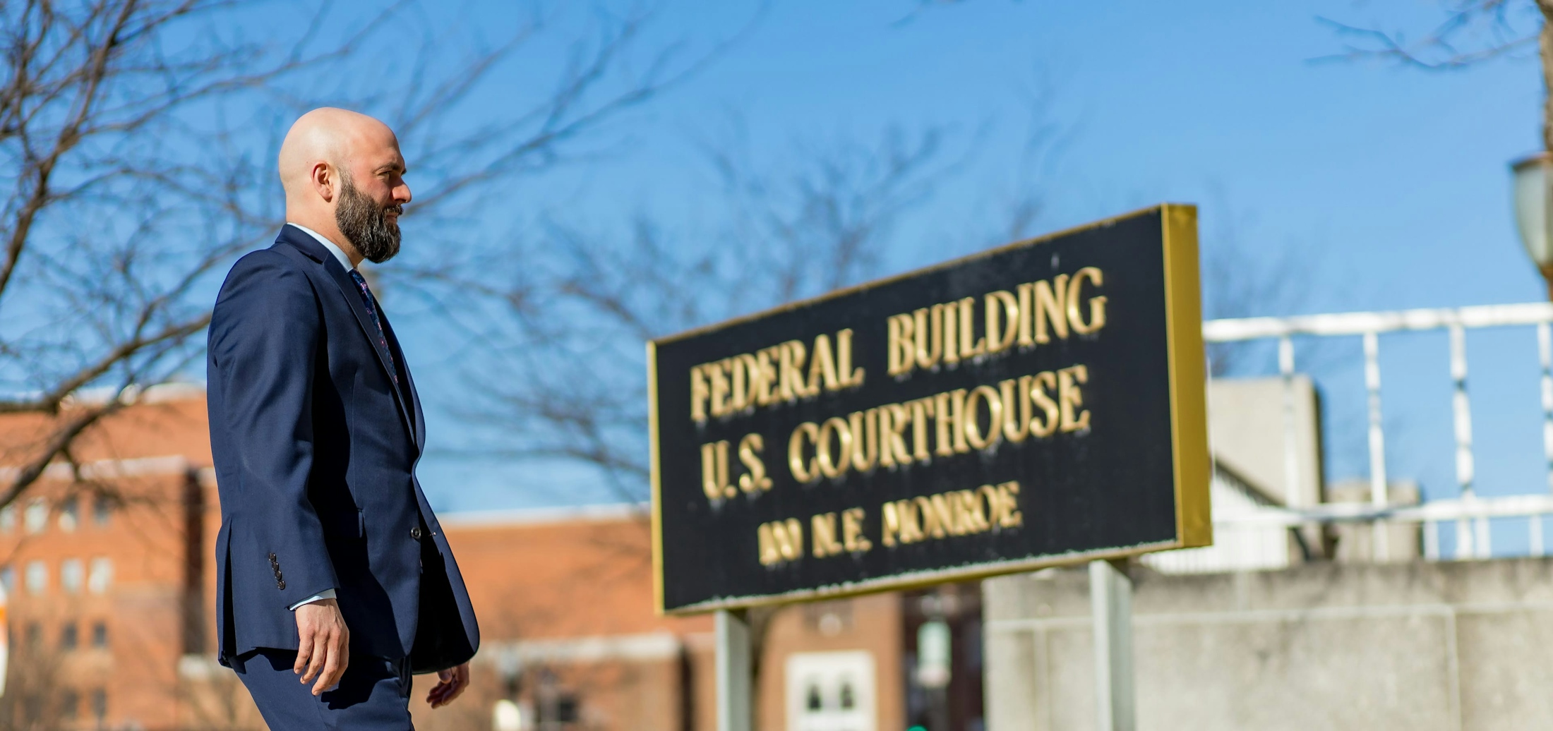 Robert J. Hanauer in Front of Federal U.S. Courthouse