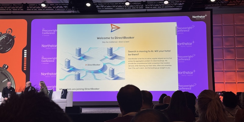 DirectBooker is debated at a Phocuswright industry session about aggregation in the age of AI DirectBooker is debated at a Phocuswright industry session about aggregation in the age of AI