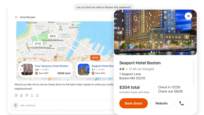 DirectBooker MCP App