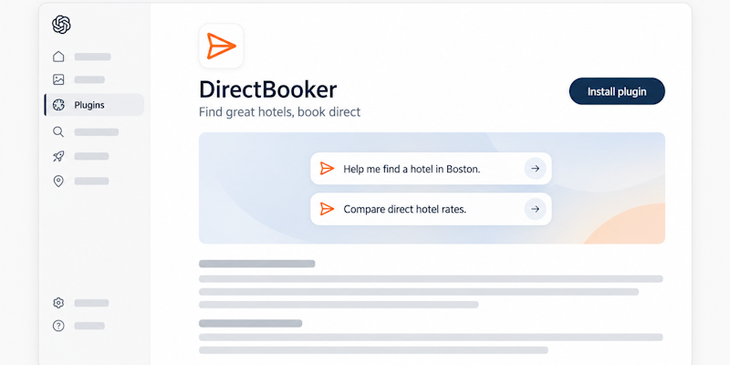 DirectBooker - ChatGPT plugin directory DirectBooker - ChatGPT plugin directory