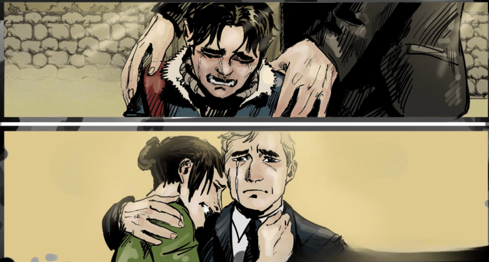 young luka and parents crying as he's being take away