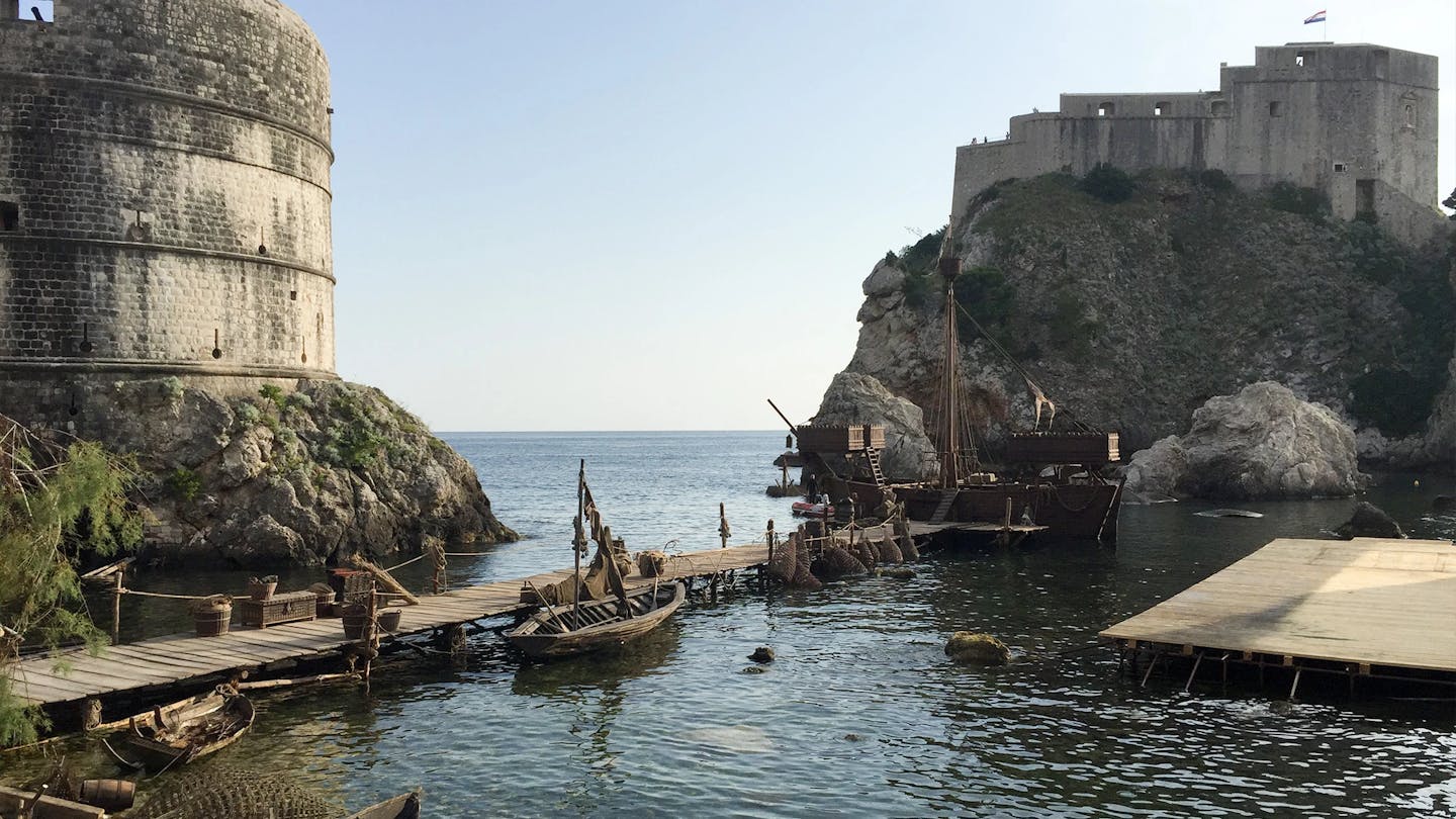 Knightfall filming set