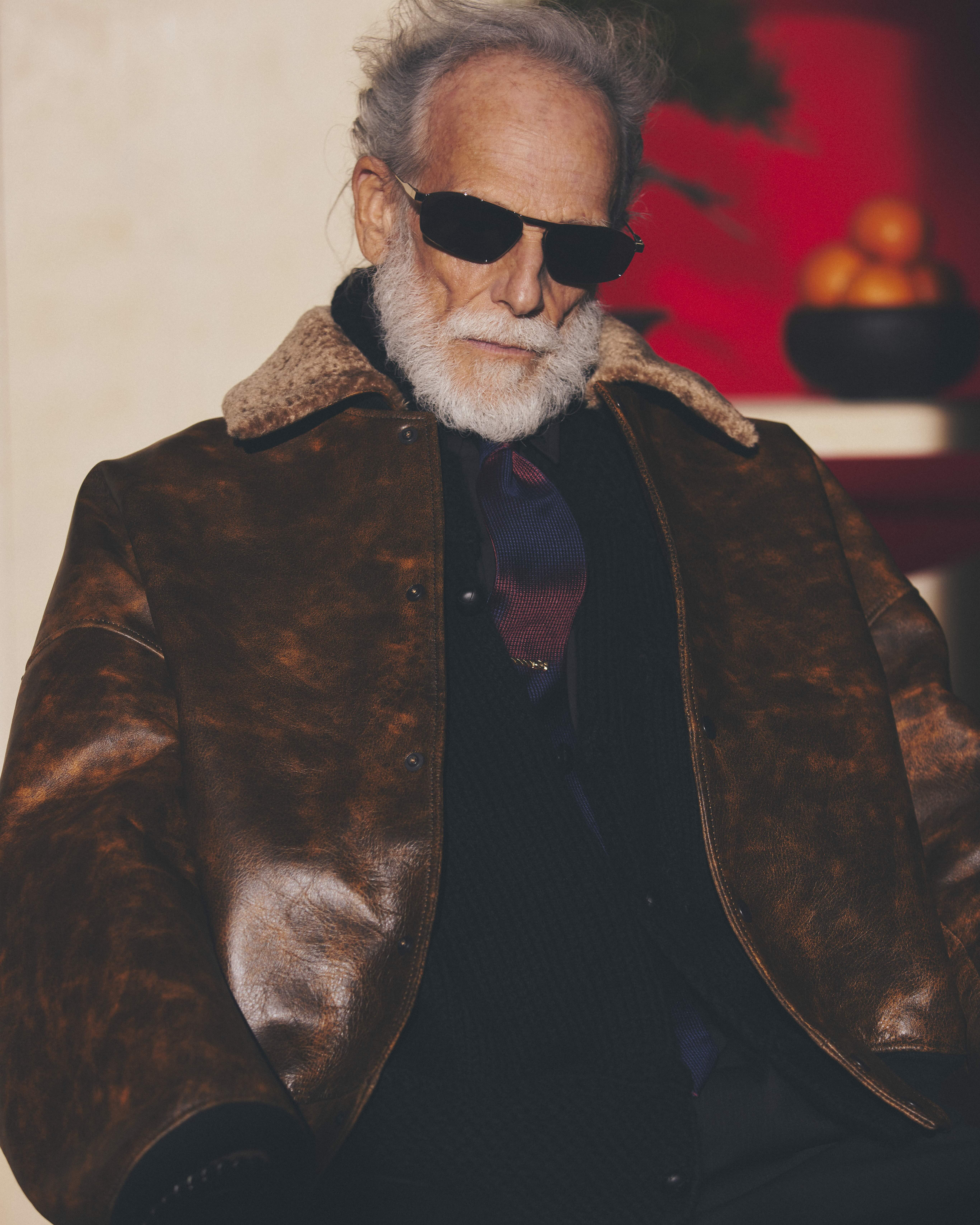 Ssstein - Mouton Collar Sheep Leather Zip Jacket - Grey Brown – M.I.G