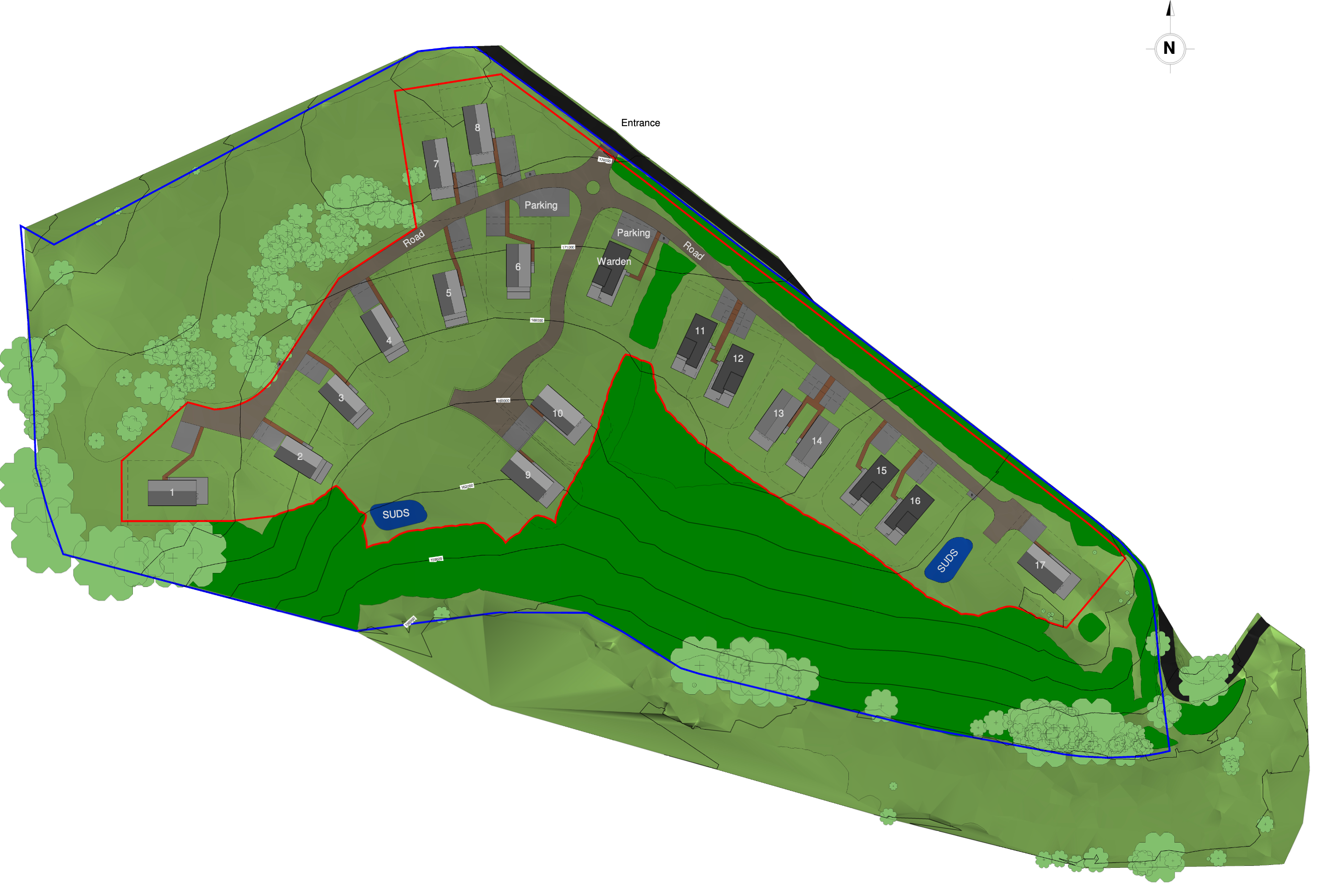 Proposed Site Plan Lodge Development Feasibility, Knitsley
