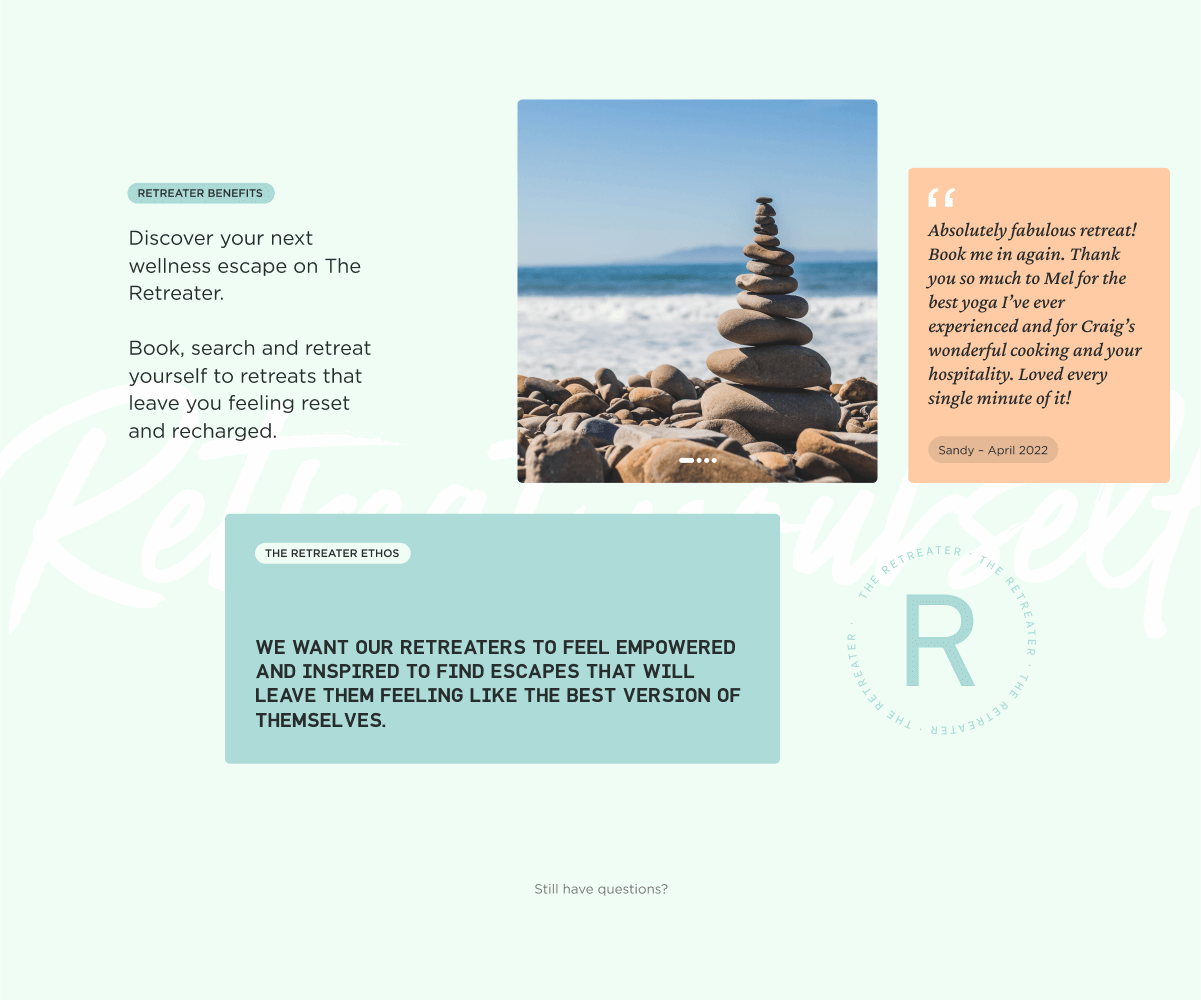 Retreater UI elements