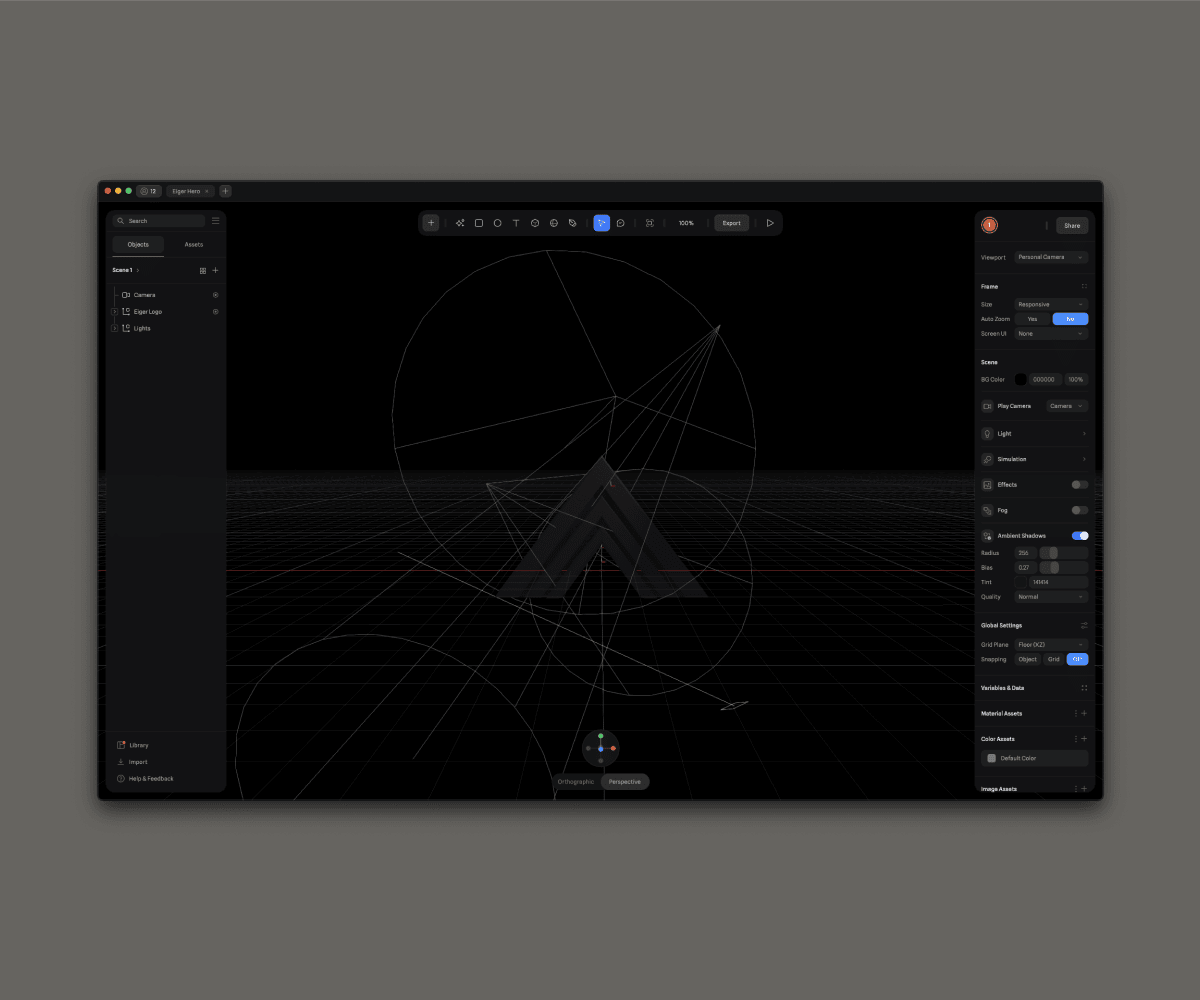 3D Modelling in Spline of the Eiger obelisk
