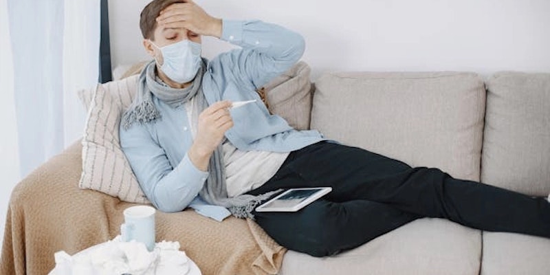 Imagem de um homem doente, necessitando de Infectrin.