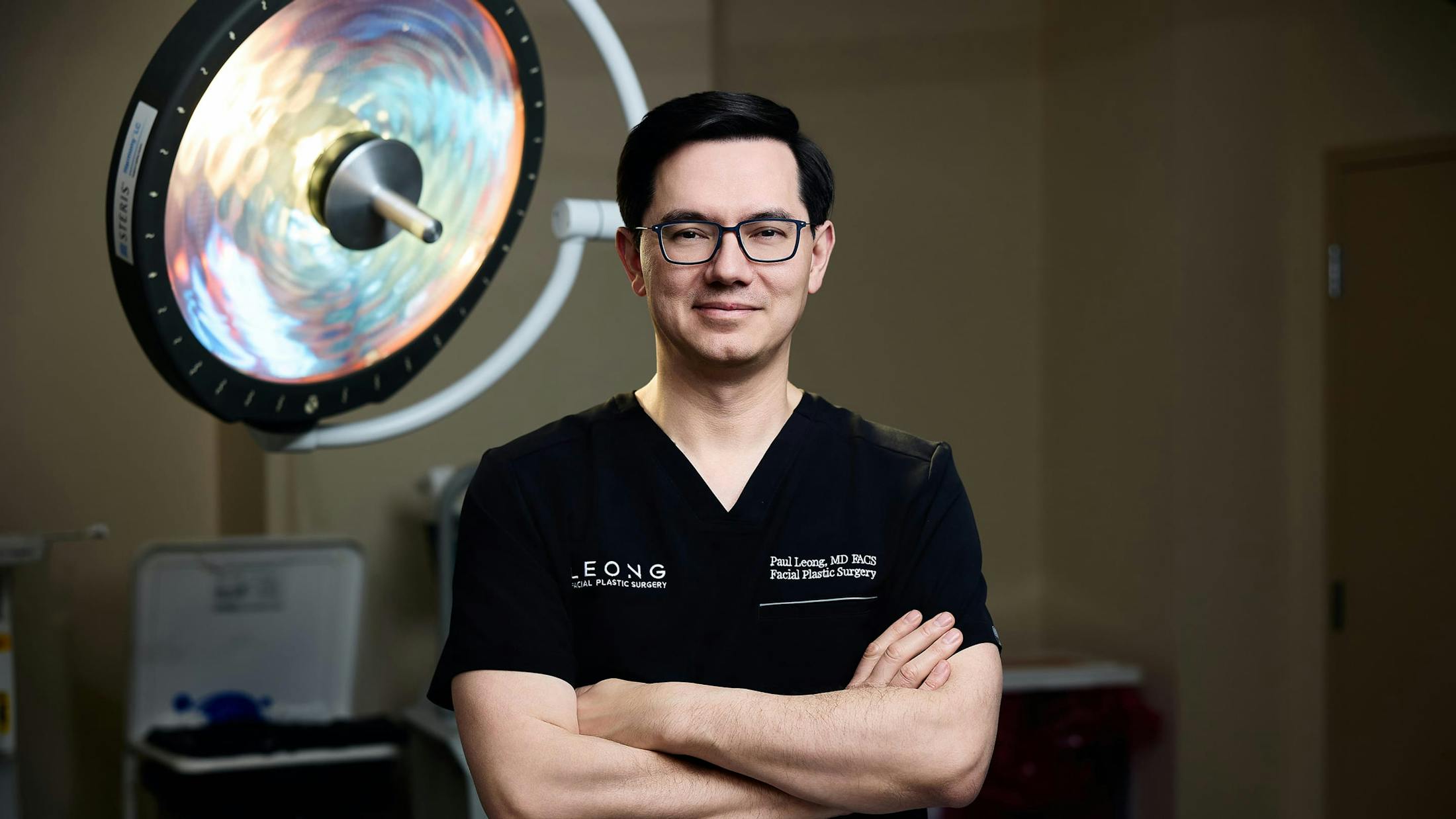 Dr. Leong in his scrubs