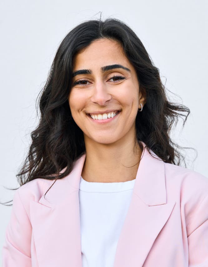 Woman in a pink jacket