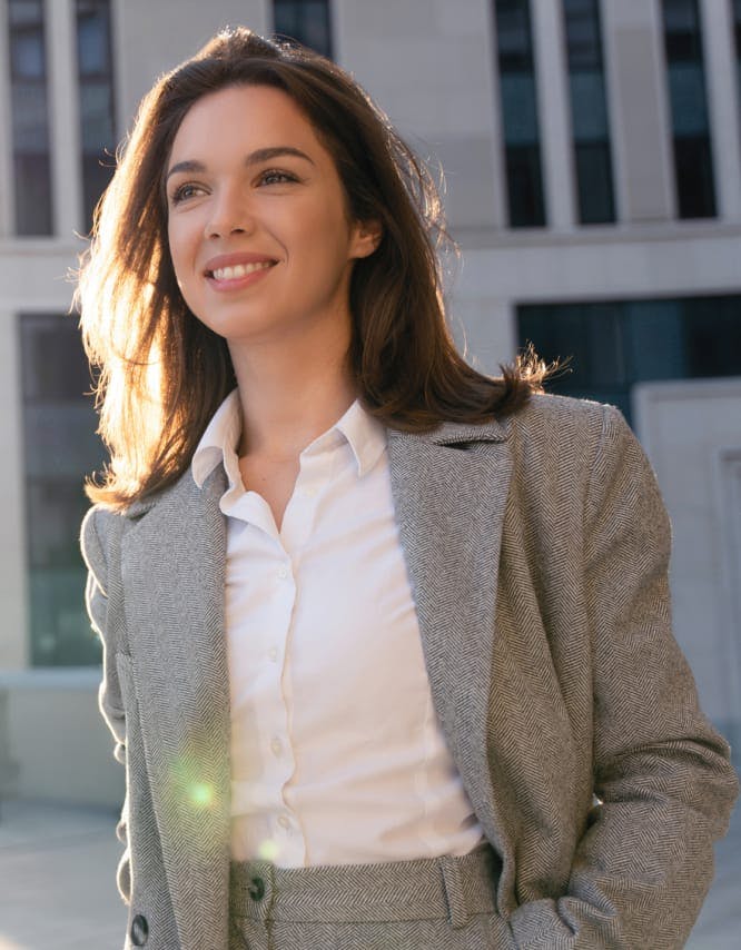 Woman with a business suit
