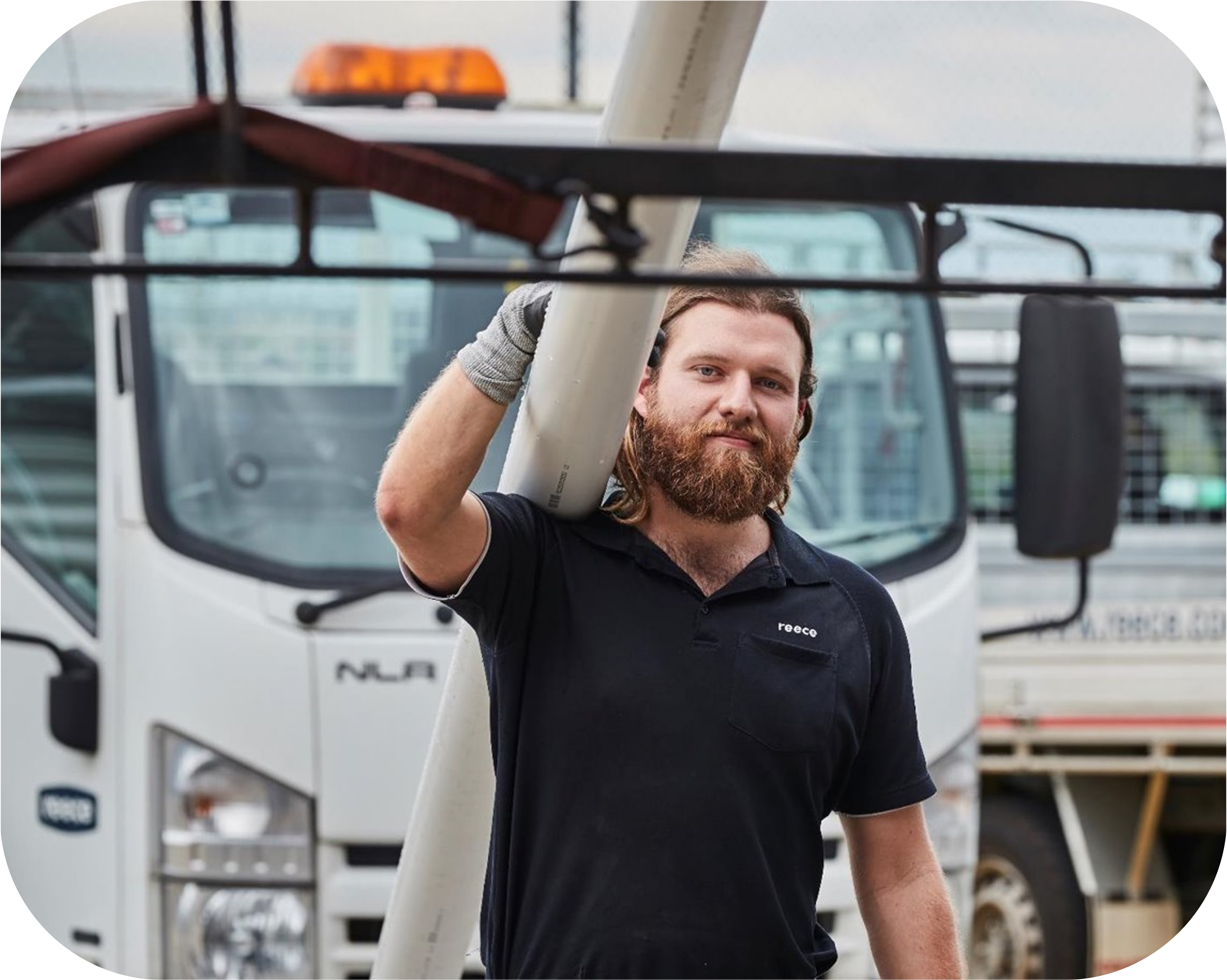 Handle and store plumbing materials