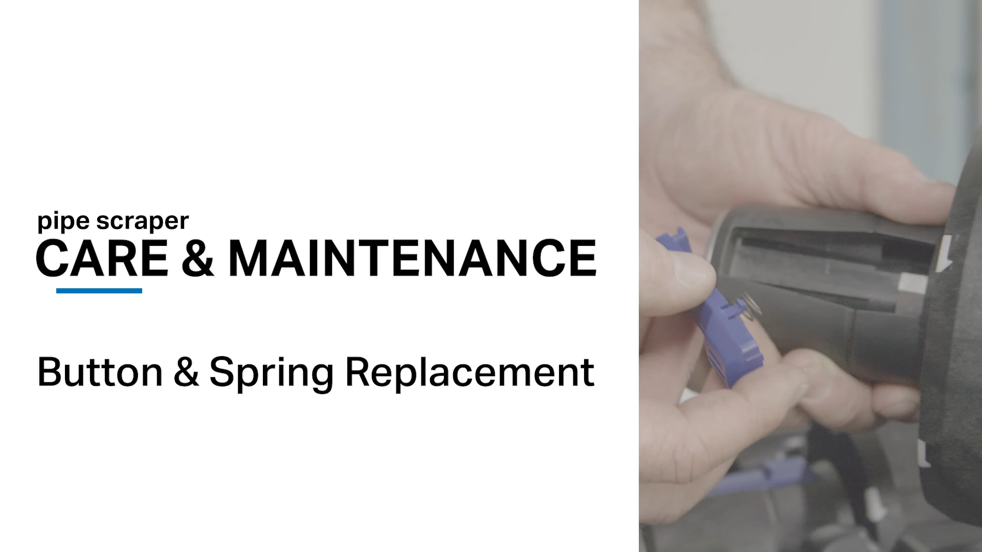 Geberit pipe scraper care maintenance: button spring replacement