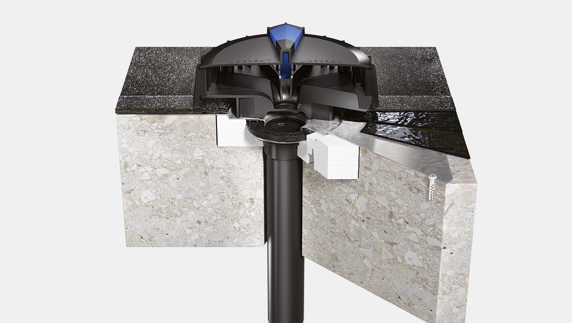 Geberit Pluvia siphonic roof drainage system installation guide