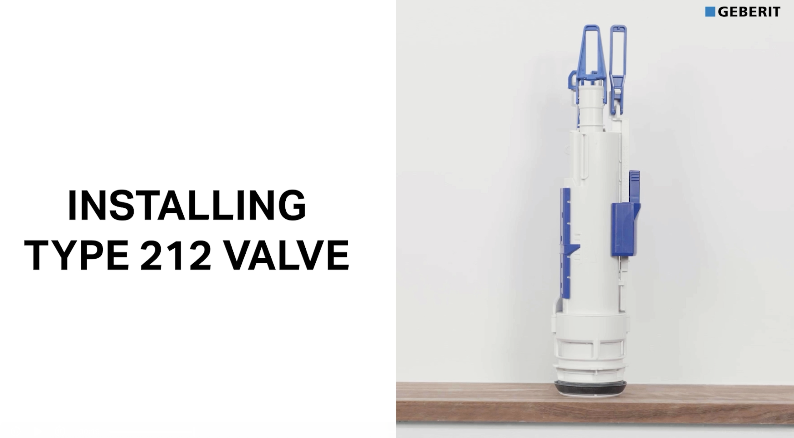 Geberit type 212 outlet valve installation