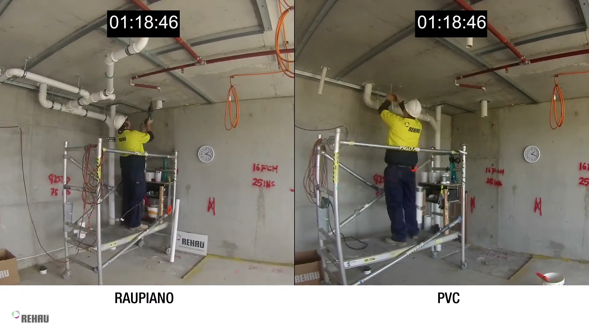 REHAU RAUPIANO installation time lapse