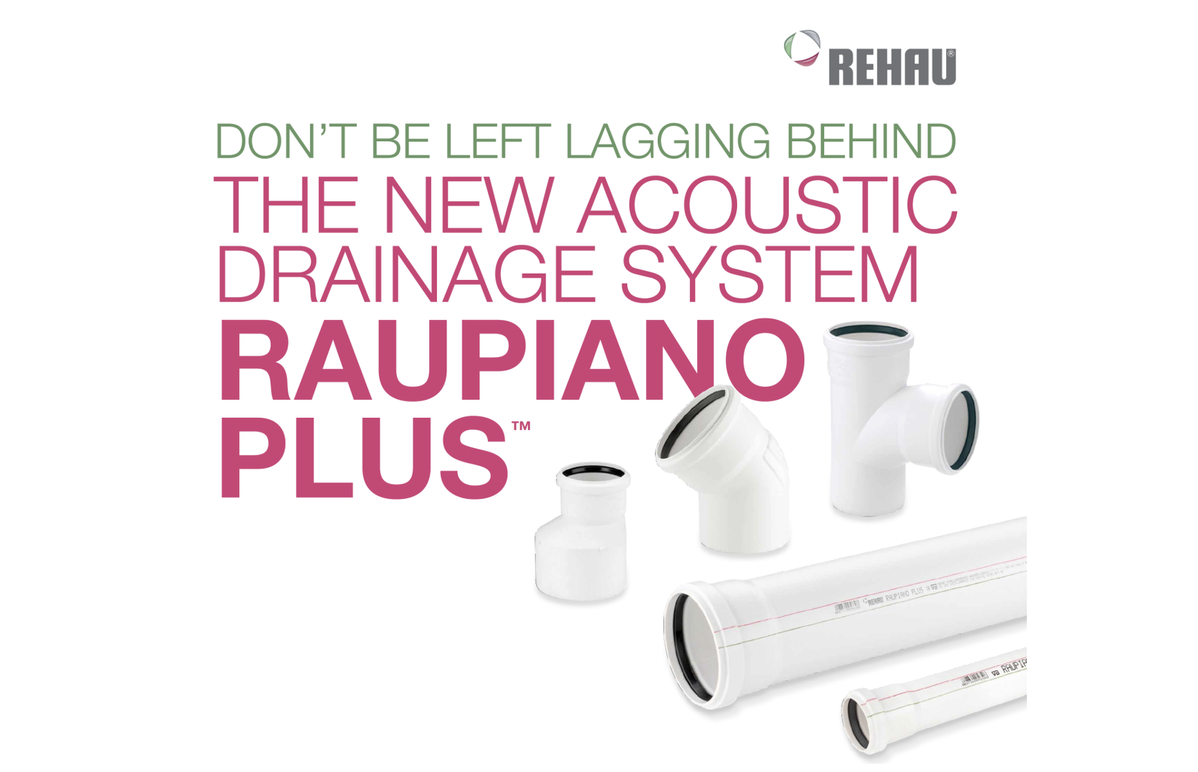 REHAU RAUPIANO PLUS acoustic drainage system overview