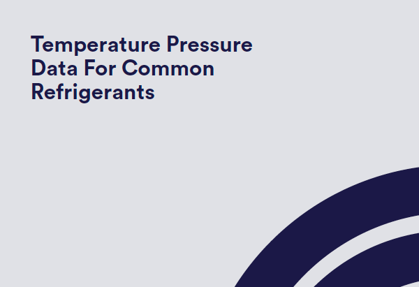 Prime PT chart: temperature pressure data for common refrigerants