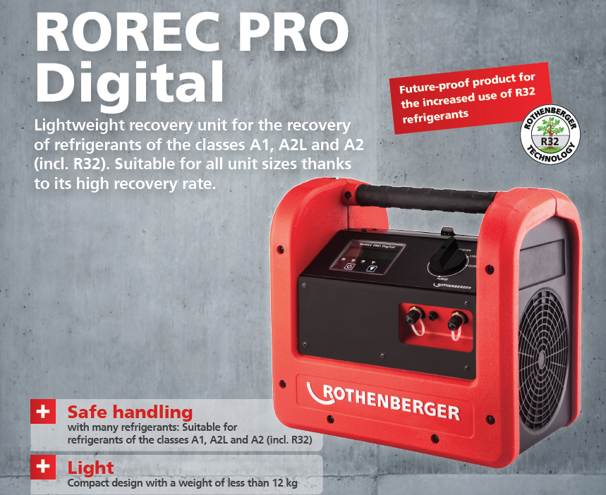 Rothenberger ROREC PRO Digital recovery unit overview
