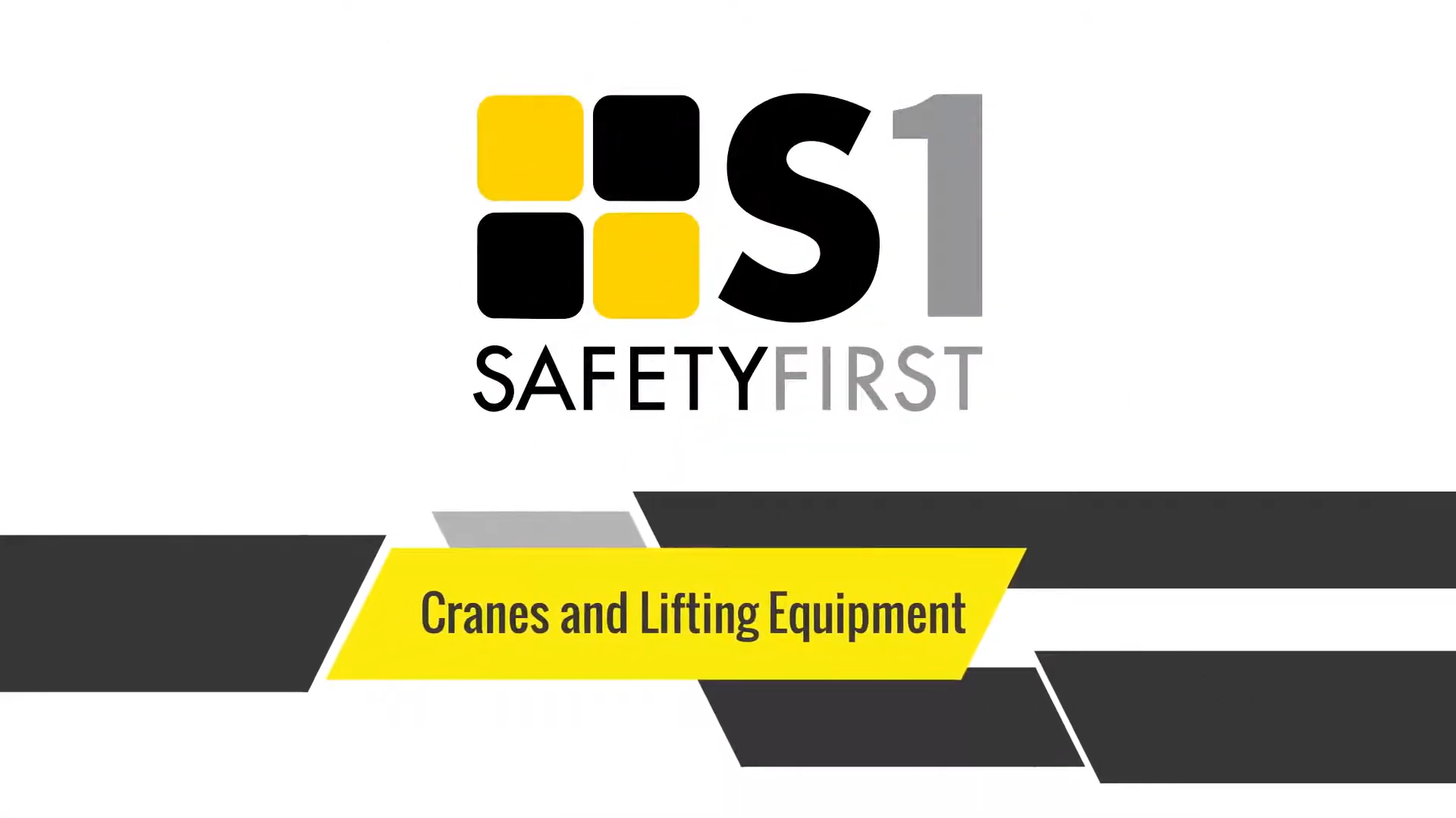 Safety First safety basics - cranes and lifting equipment