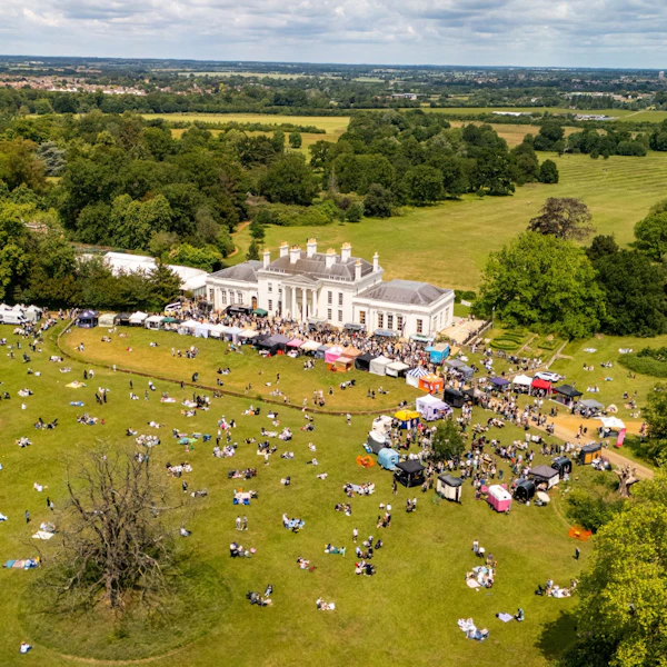 Hylands House with with an Open Estate Day taking place