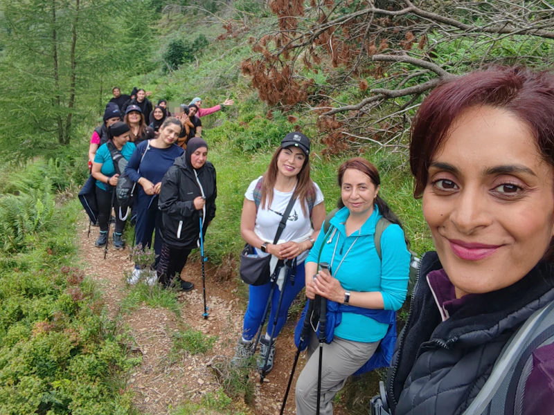 AdventureMind Grant 2025 Walking group on a trail.
