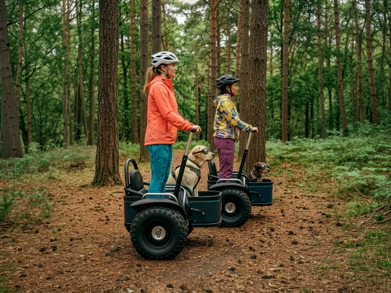 Two women and their dogs ride Forest Sidecars
