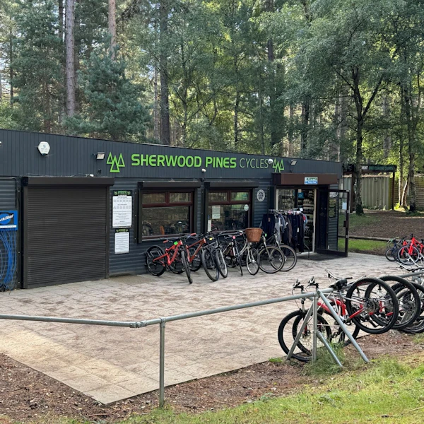 The cycle hire centre at Sherwood Pines
