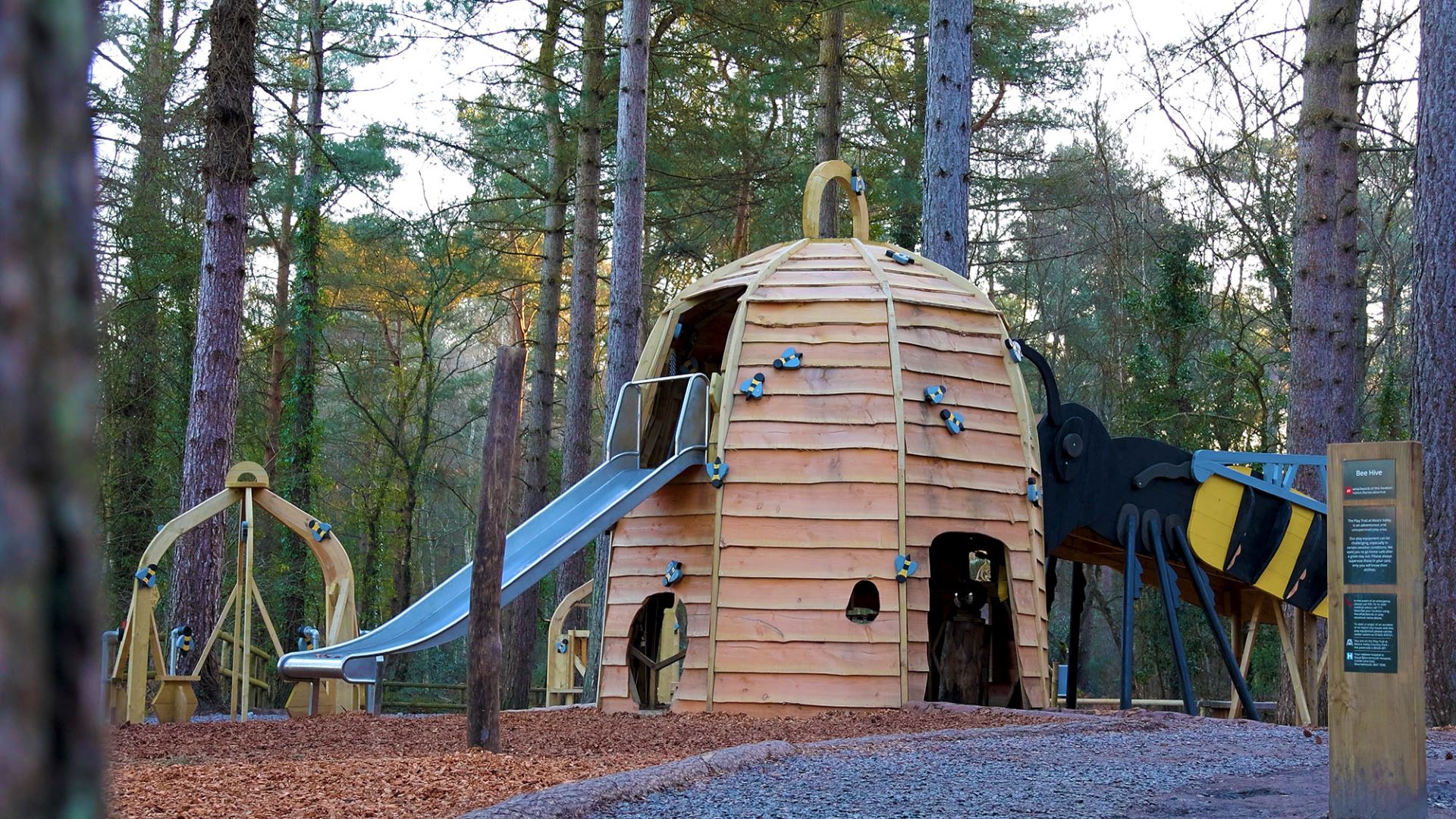 The Bee Hive play area on the Moors Valley Play Trail
