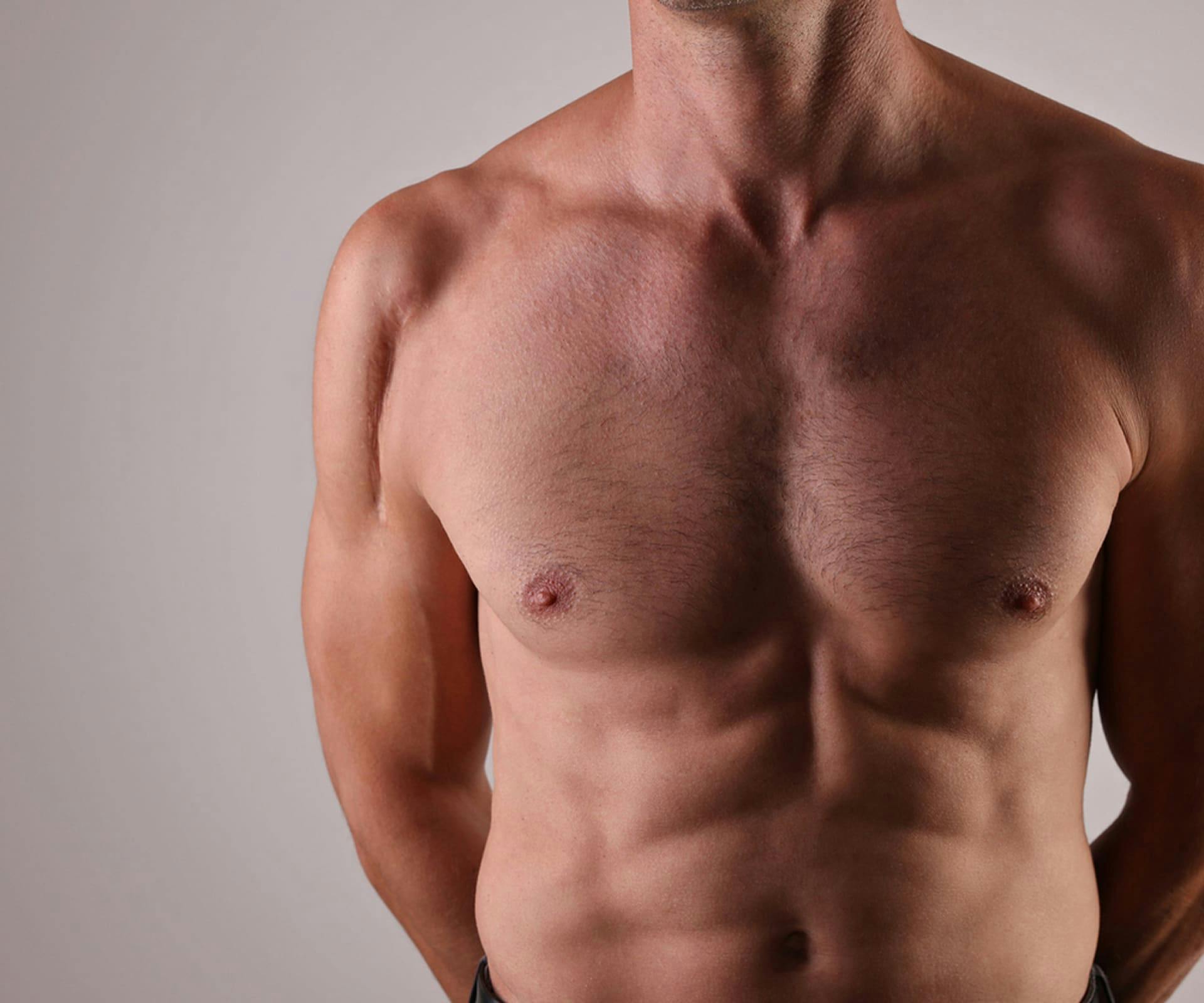 close up on man's chest