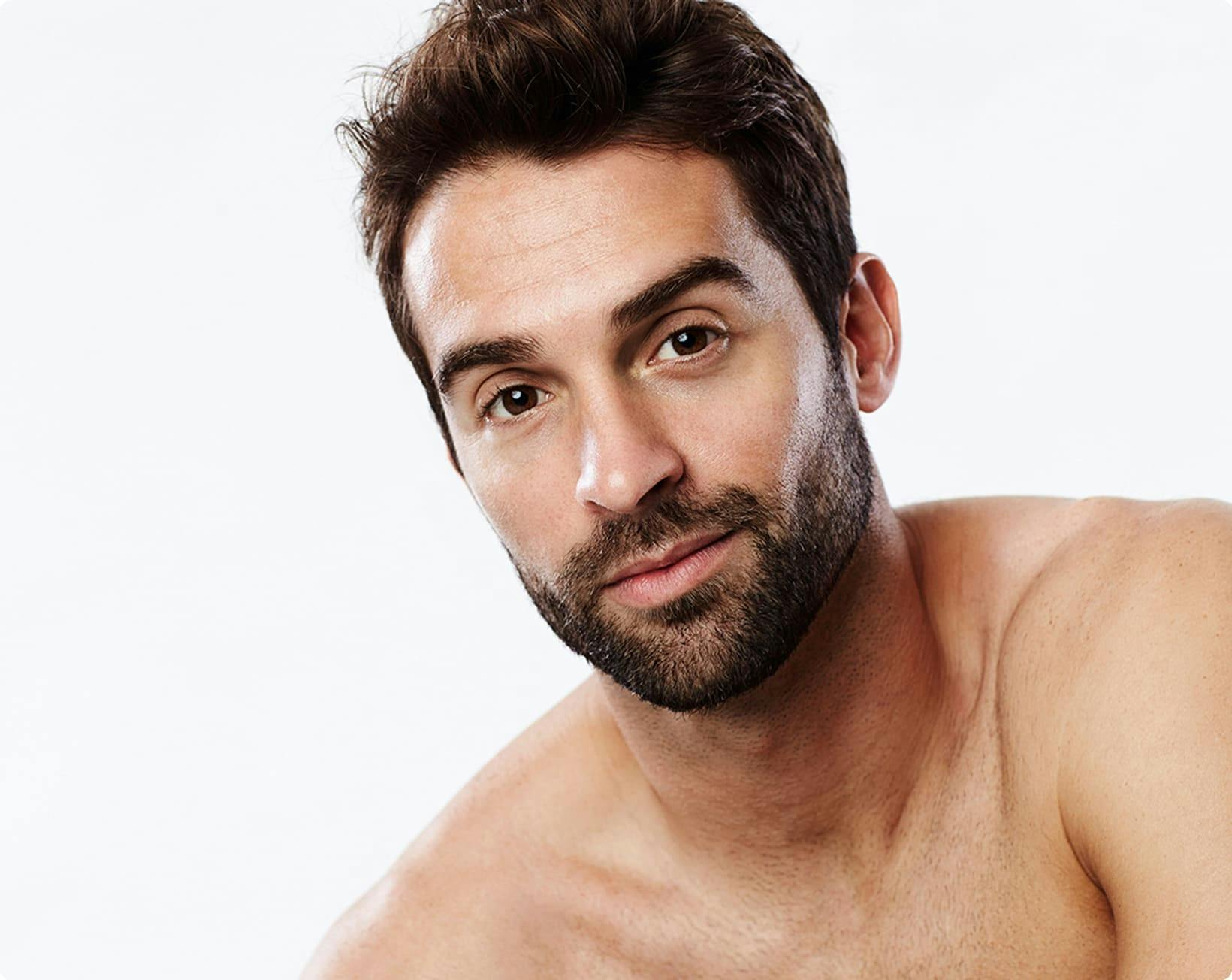 man looking into the camera