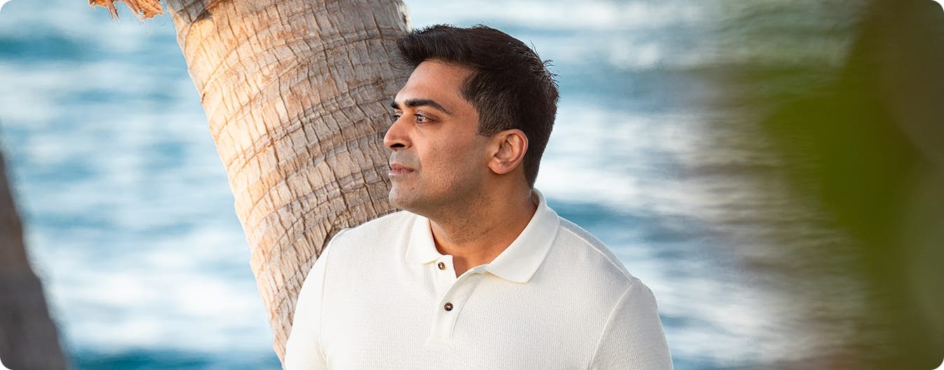 Dr. Nathan on the beach