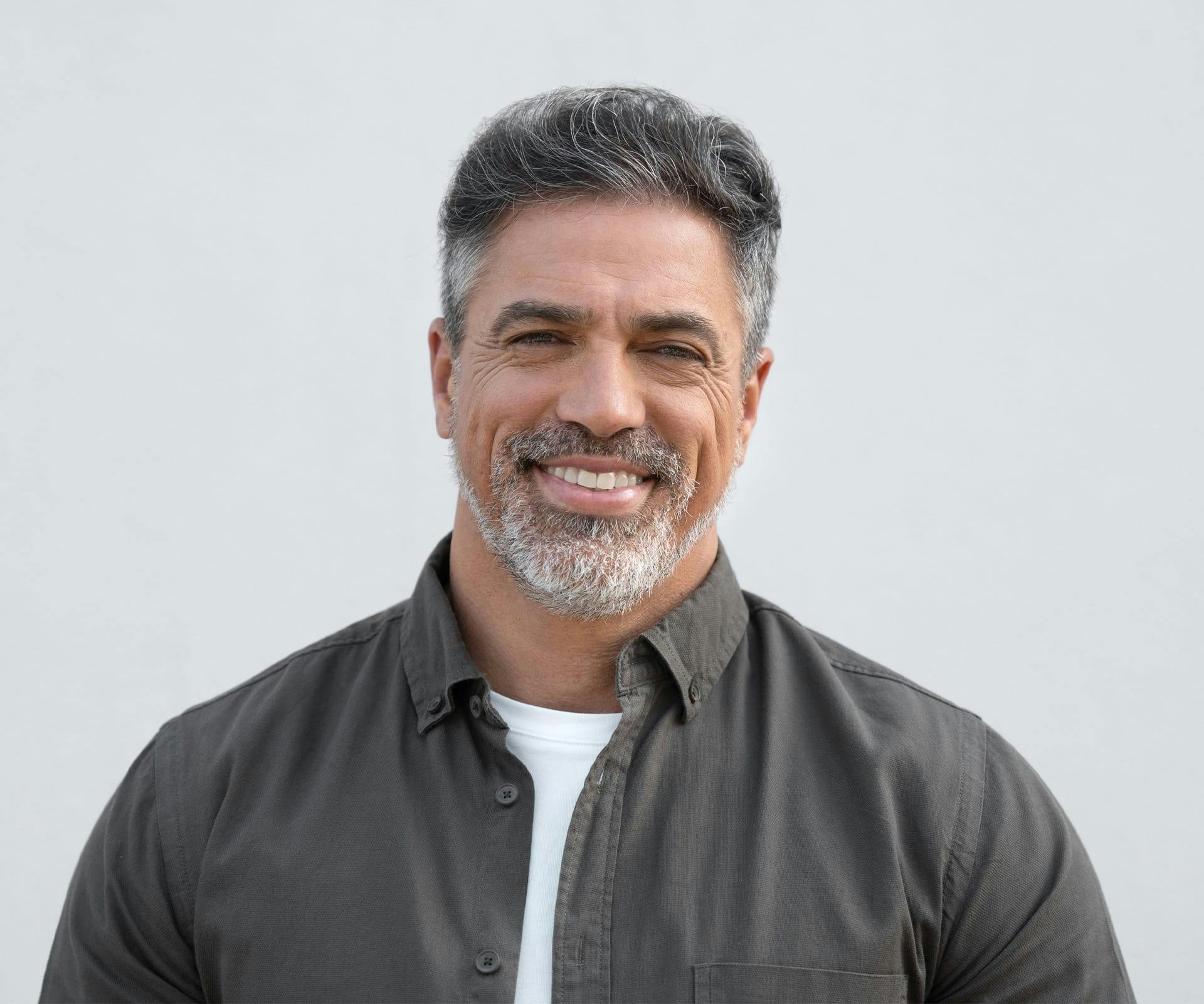older man smiling