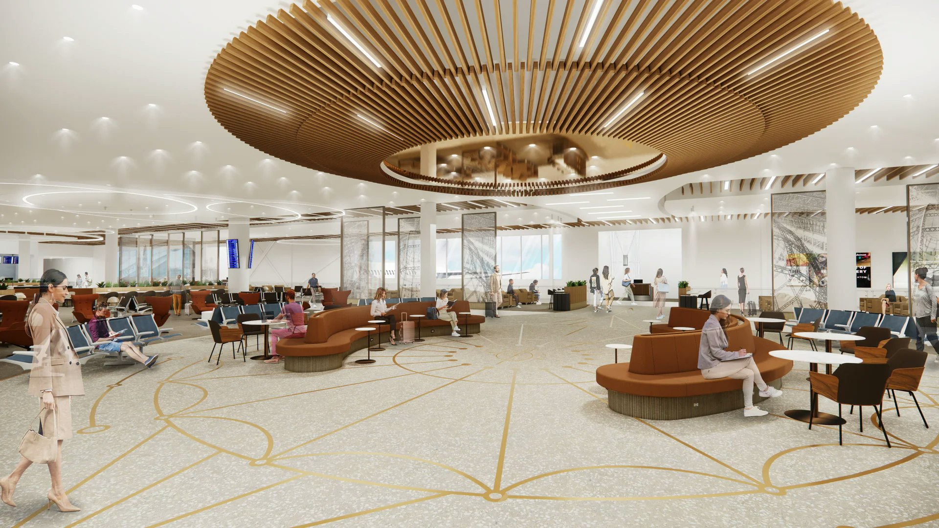 Rendu architectural du nouveau terminal du MET - Aéroport métropolitain de Montréal