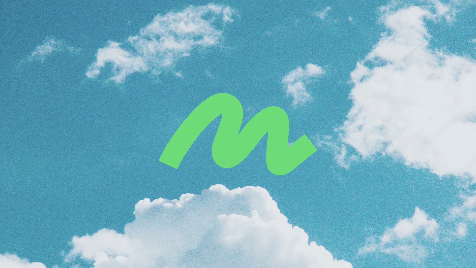 Ciel ensoleillé avec le logo de la vague du MET apposé par dessus