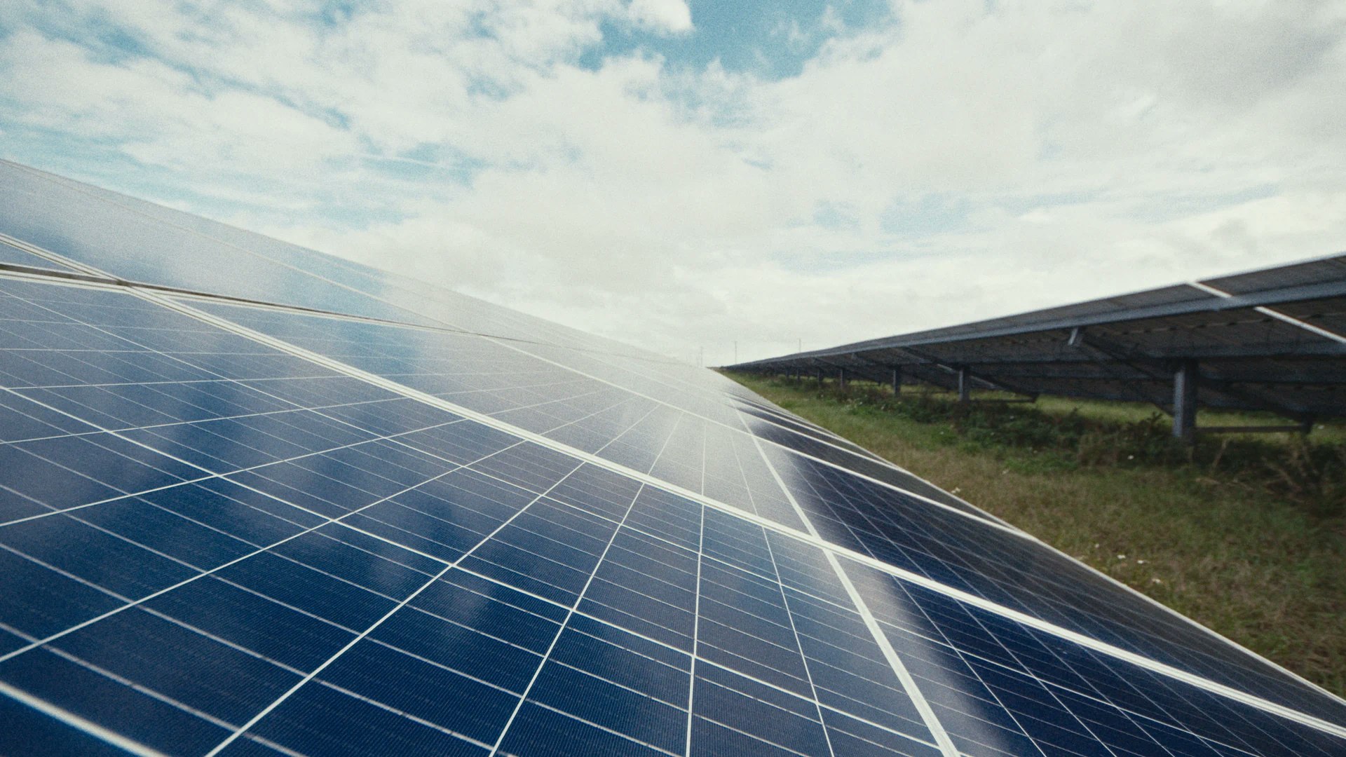 Vue latérale d'un panneau solaire