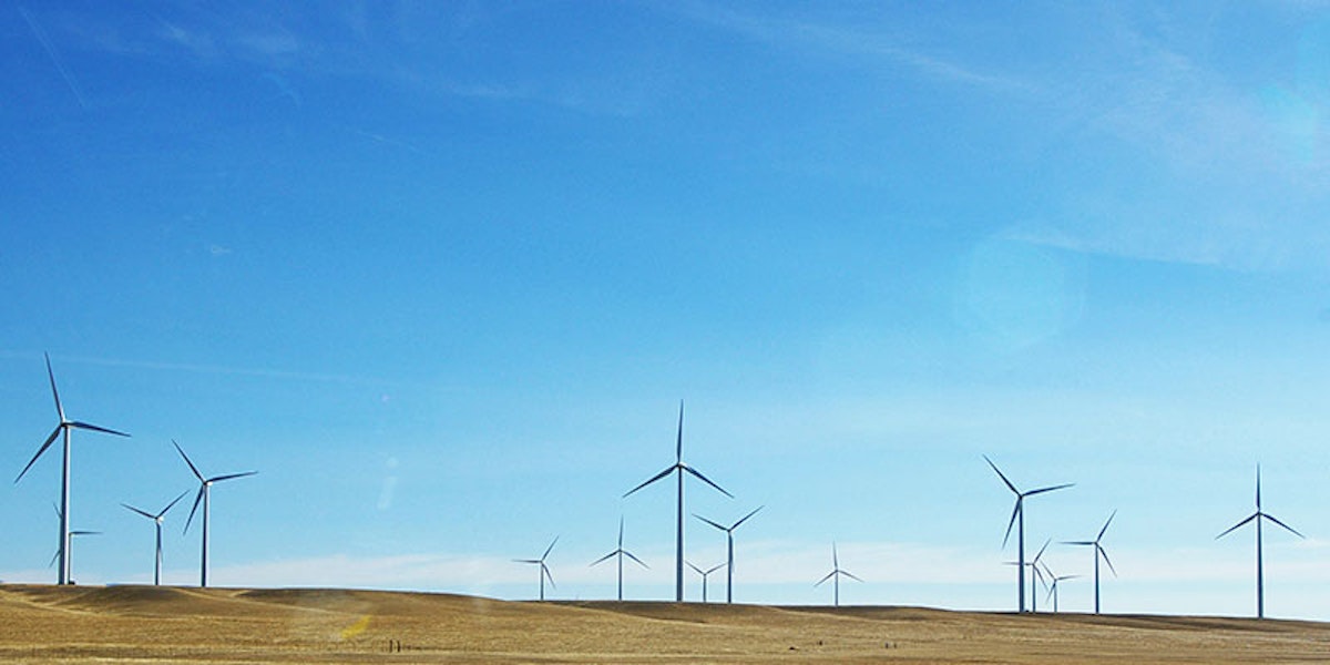 ararat windfarm 15 wind turbines in distance
