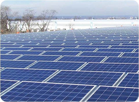 solar panels set up at ratch australia solar farm all the way into horizon