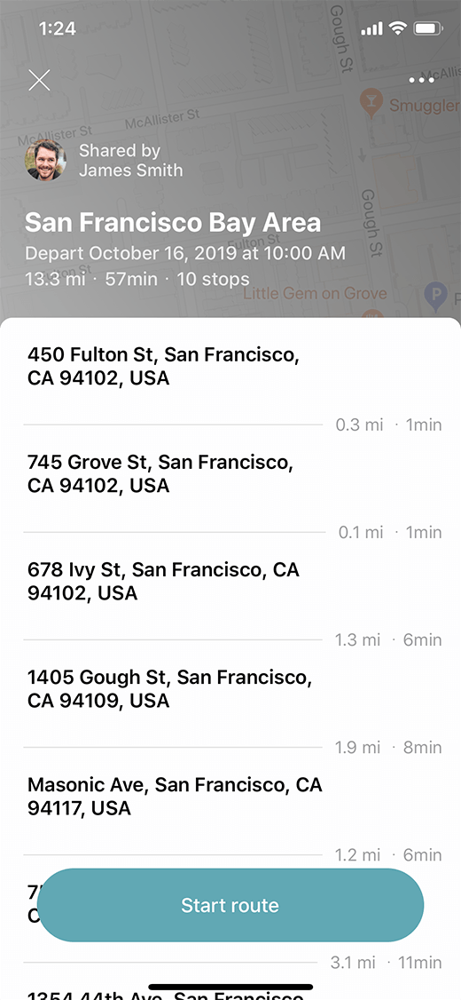 Receive routes