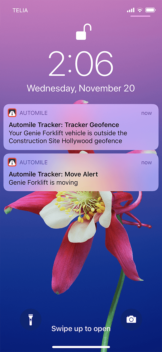 Geofence alerts