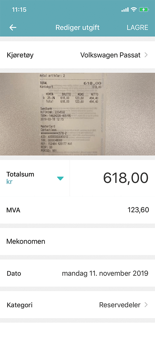 Hold orden på kvitteringer