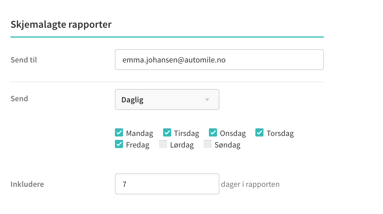 Skjemalagde rapporter