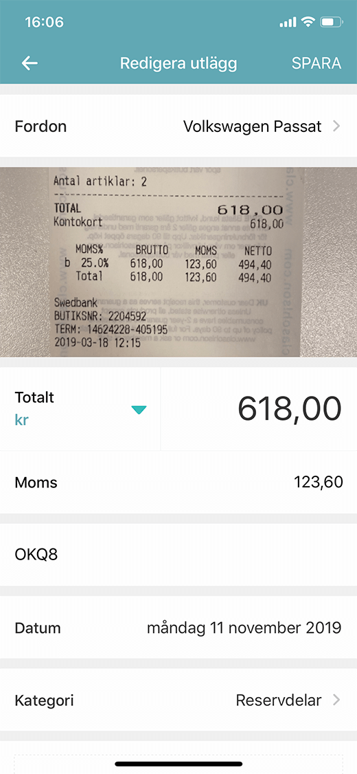 Håll ordning på alla dina kvitton