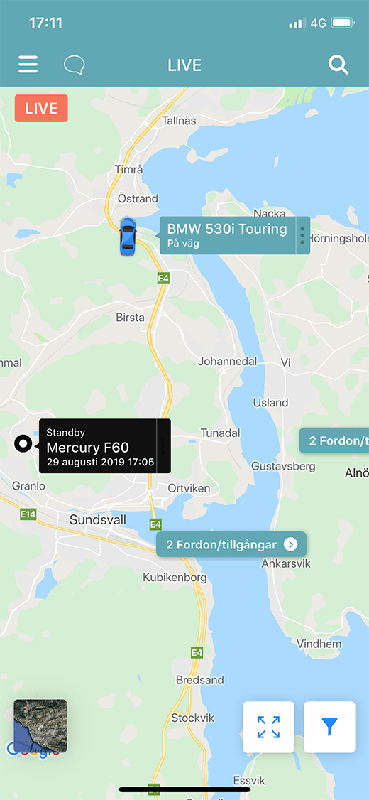 Överblick över fordonsflottan