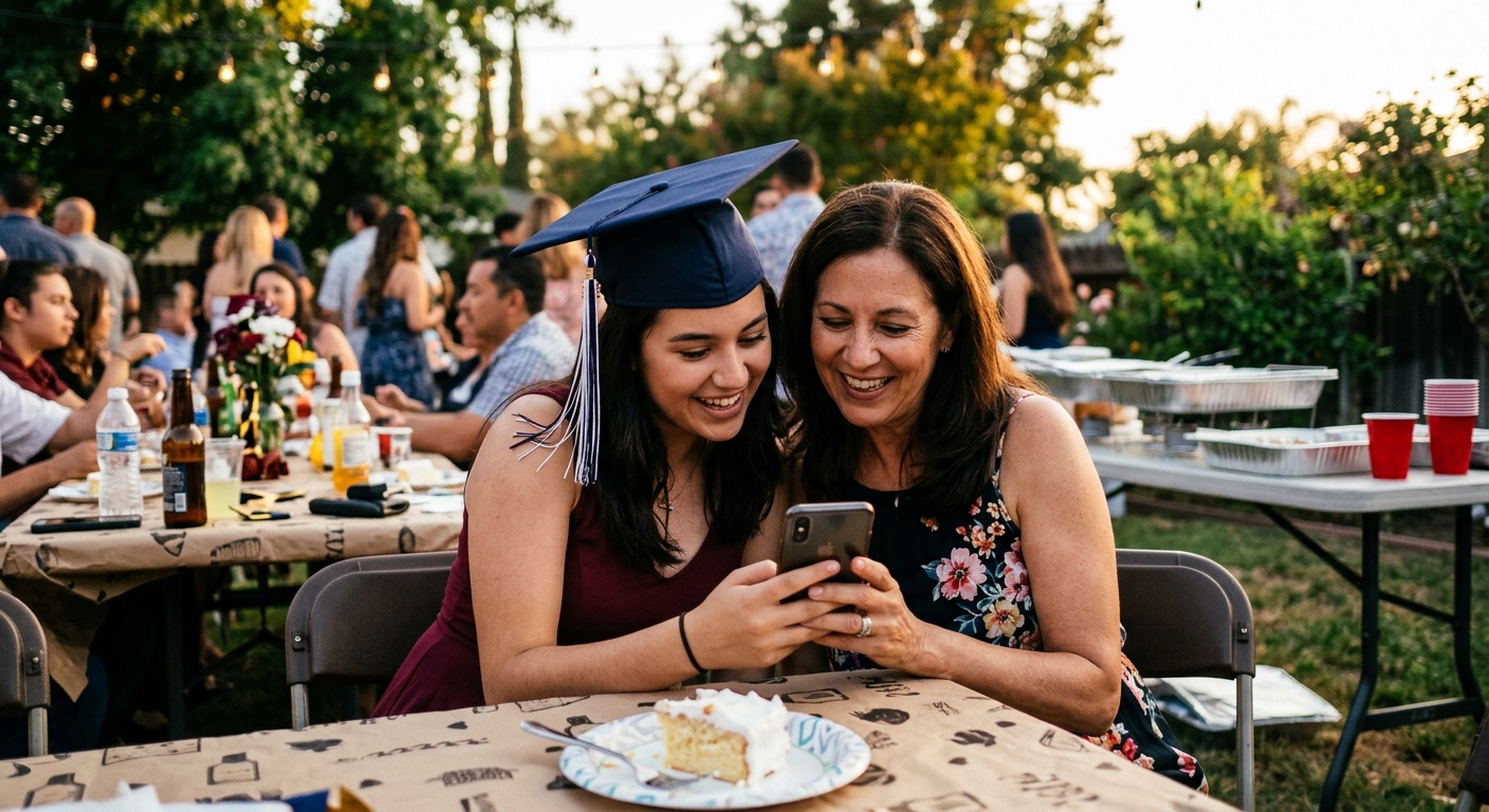 Graduation party dedication moment