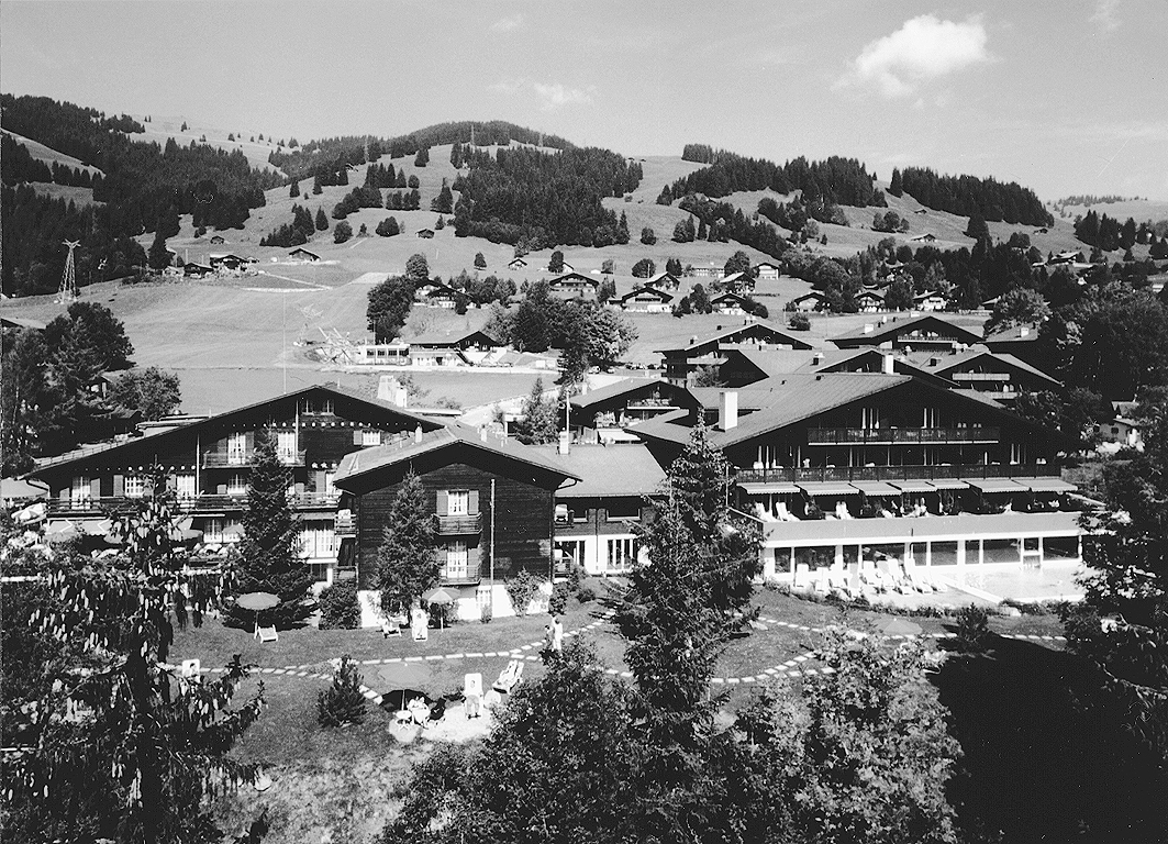 Schwarz-weiss Foto des Hotels Ermitage